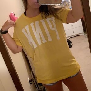 yellow t-shirt from pink